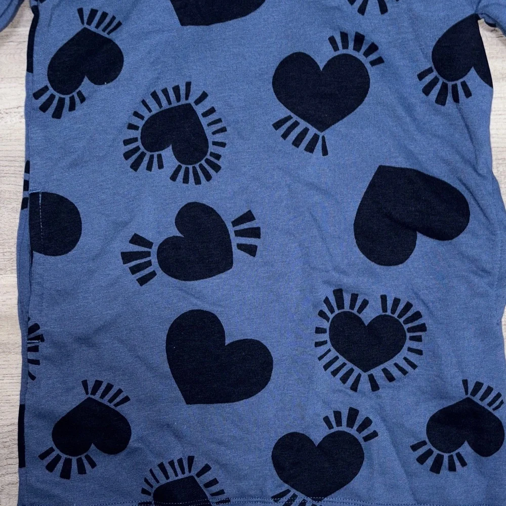 Old Navy Kids Blue Heart Pattern Hoodie dress